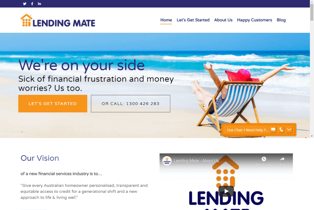 Lending Mate - Website maintenance and Optimization