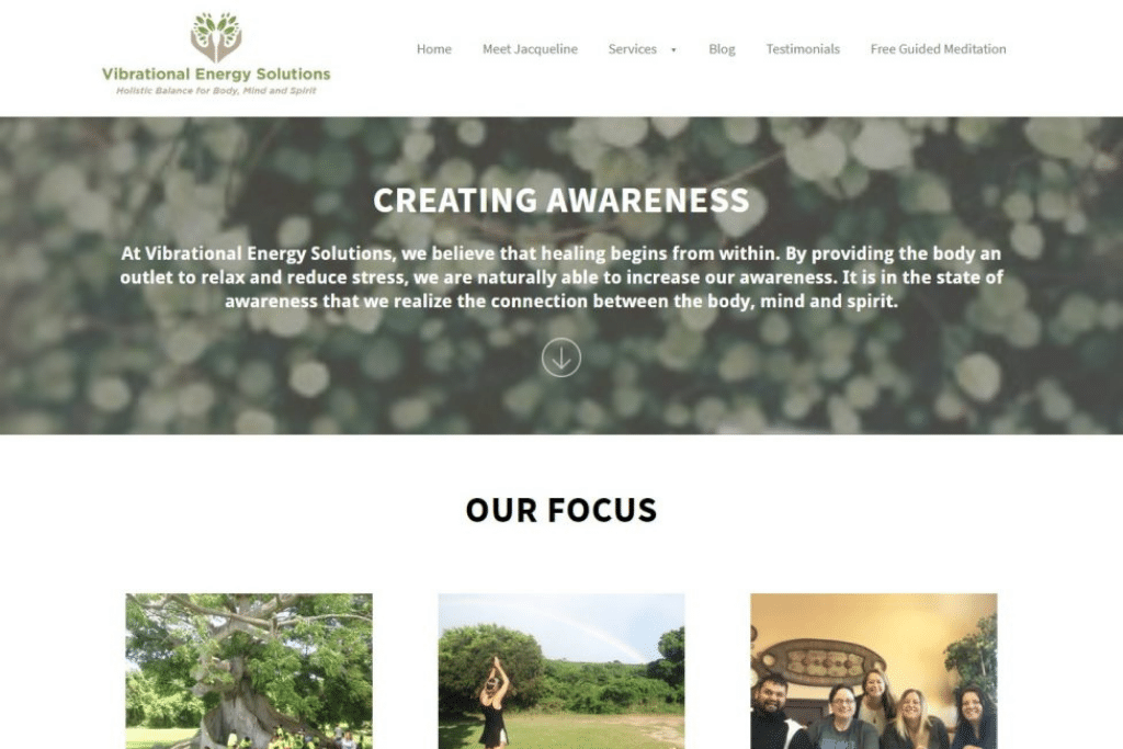 Vibrational Energy Solutions - Responsive WordPress Website