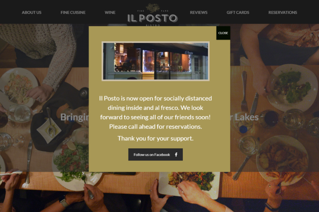Ilposto Bistro Pop up Builder