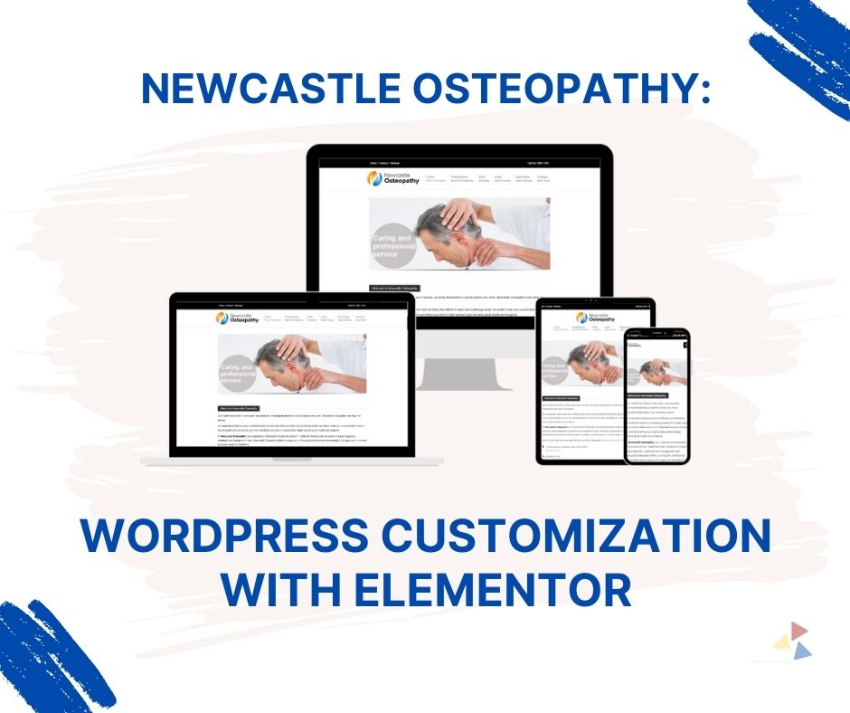 Newcastle Osteopathy WordPress Customization with Elementor