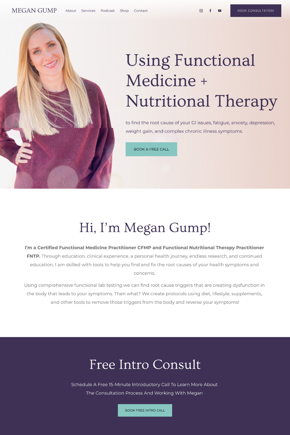 Megan Gump | Coaching & Mentoring Website | Squarespace Web Design