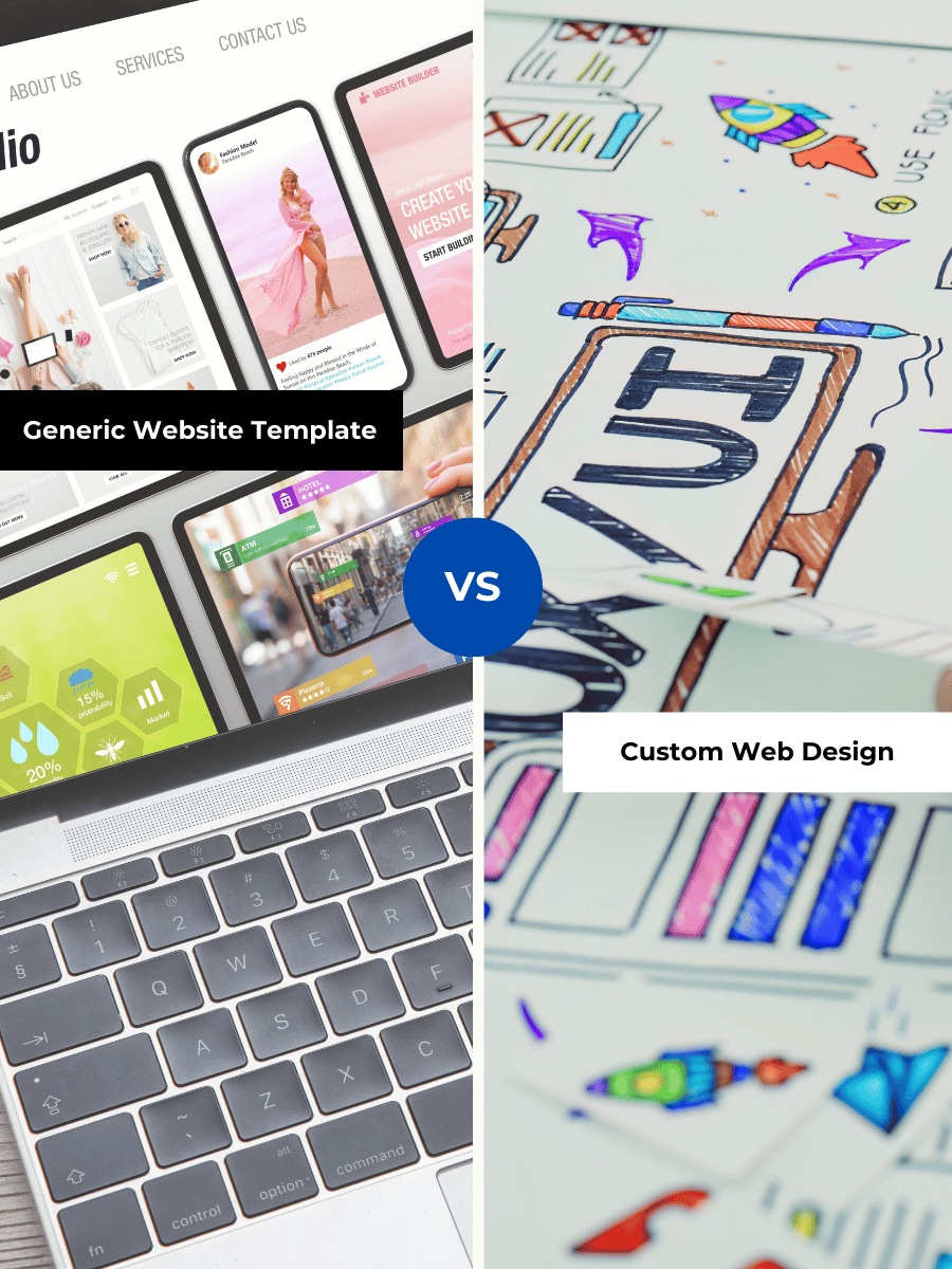 generic website template vs custom web design | custom website | web design and development services