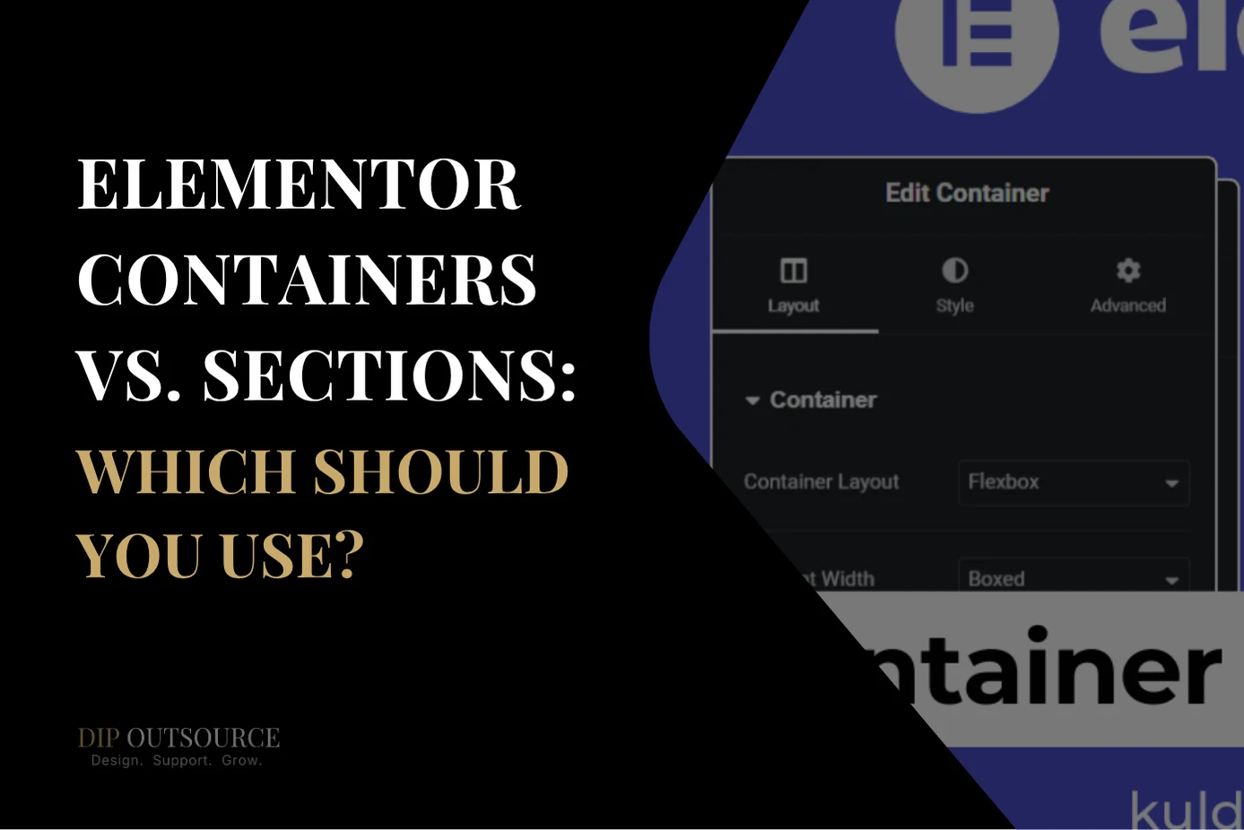 Elementor containers vs sections